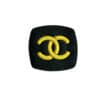 Chanel double C badge logo yellow on black MQ087-86 Shoe Charm