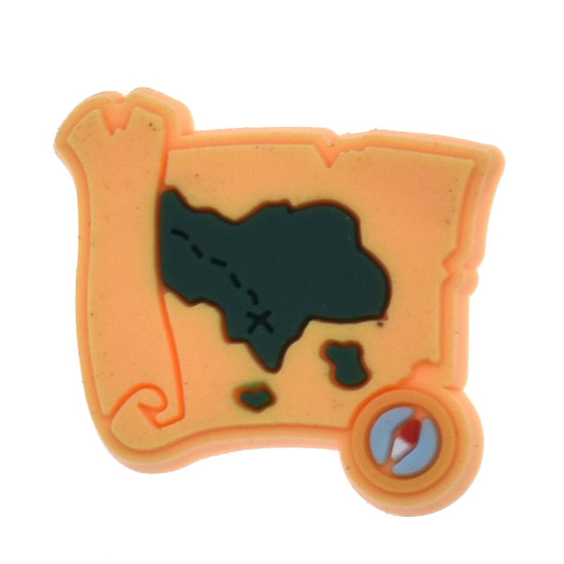 Treasure Map Shoe Charm for Clog Style Shoes - Novelty Ocean Gift Accessory image 0