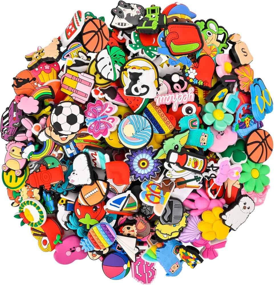 100 - Random selection of assorted shoe  charms .17p each Shoe Charm