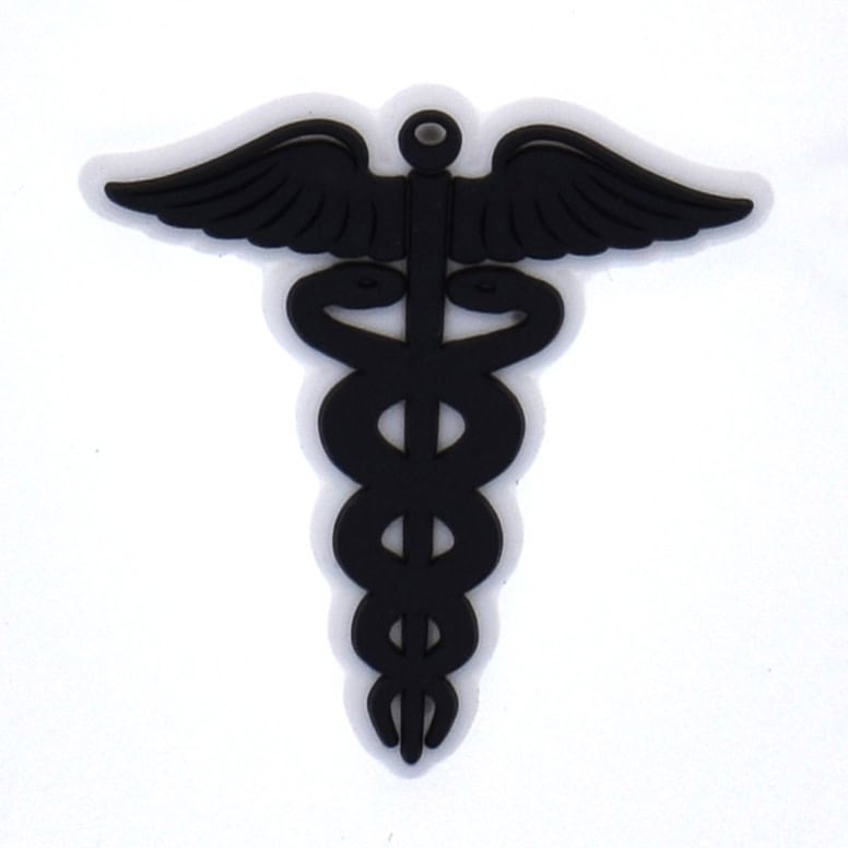 Medical Caduceus Shoe Charm for Clog Style Shoes - Premium Gift Accessory image 0