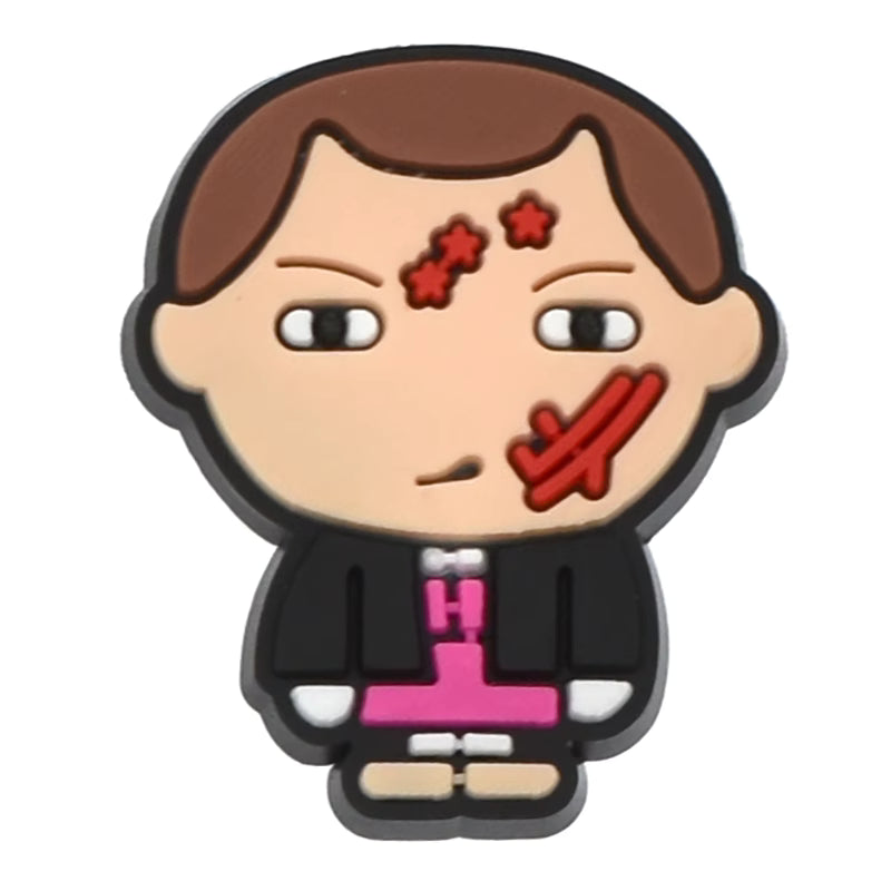 Eleven standing with face stars from Stranger Things 477-02 Shoe Charm