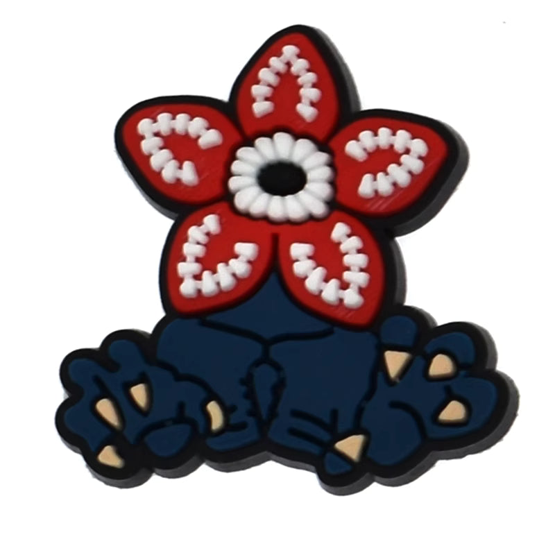 Demagorgan red petals with claws from Stranger Things 477-24 Shoe Charm