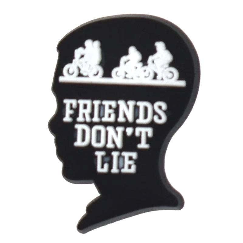 FRIENDS DON'T LIE head sillouette 477-31 Shoe Charm