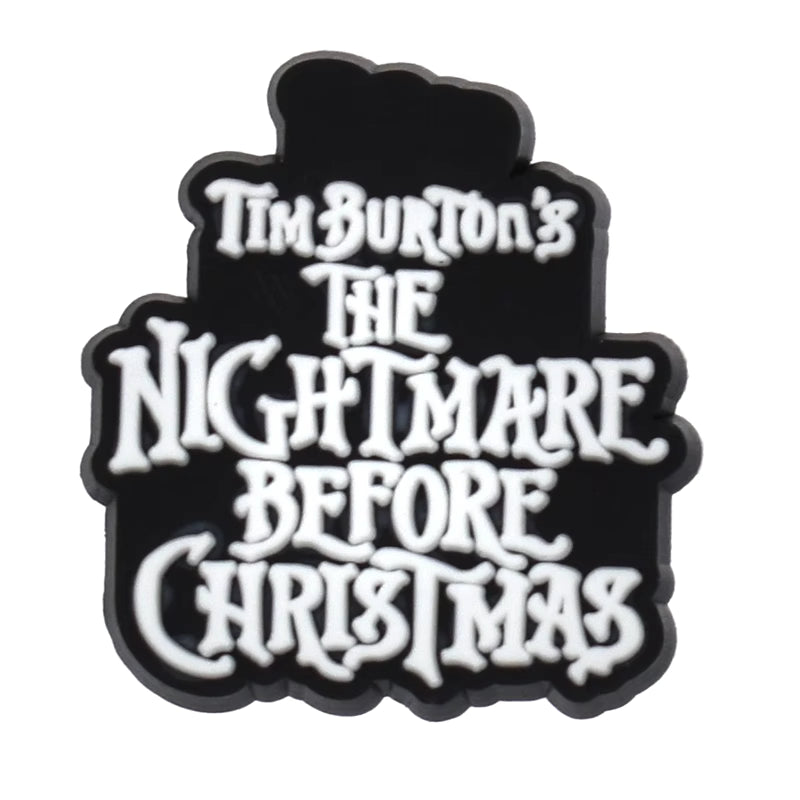 Shoe Charm - TIM BURTON'S The Nightmare before Christmas sign logo badge 494-02