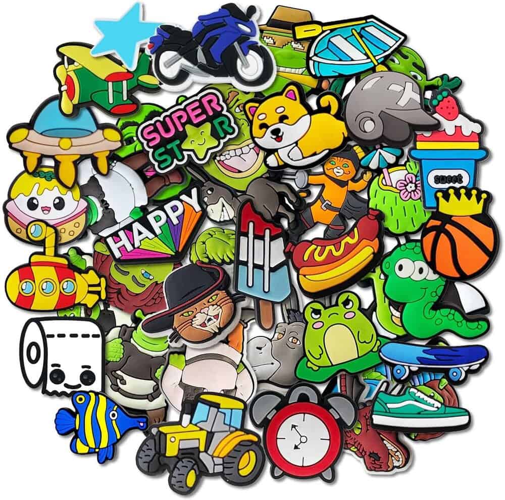 500 - Random selection of assorted shoe  charms .14p each Shoe Charm