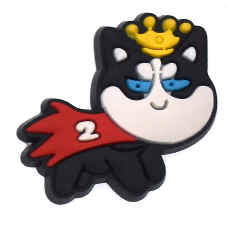 Colourful King cat Clog Charm for Clog Style Shoes - Cat Gift Idea UK image 0