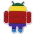 Modern Gay robot Clog Charm - Rainbow for Clog Style Shoes UK image 0