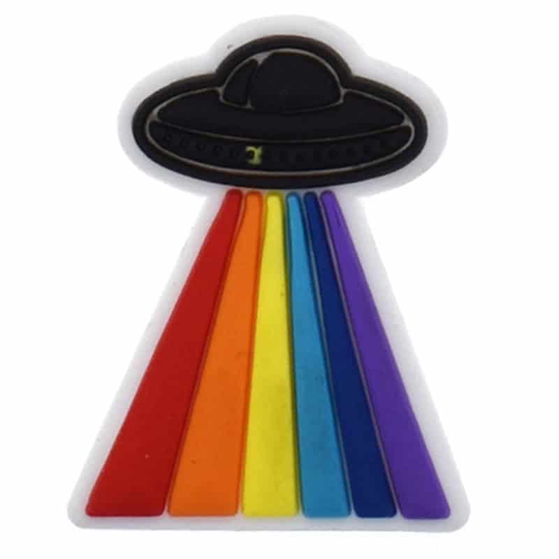 Flying saucer colours Shoe Accessory for Clog Footwear - Rainbow Fun UK image 0