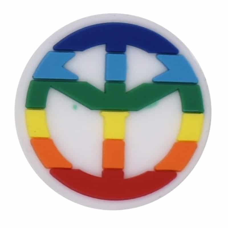 Peace symbol Clog Accessory for Clog Footwear - Stylish Rainbow Novelty Gift image 0