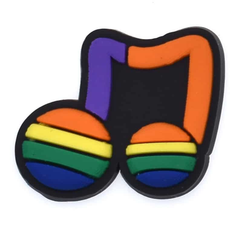 Colourful Music notes Shoe Charm for Clog Style Shoes - Music Gift Idea UK image 0