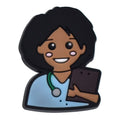 Shoe Charm - Nurse with notebook Stylish Clog Accessory for Clog Footwear image 0