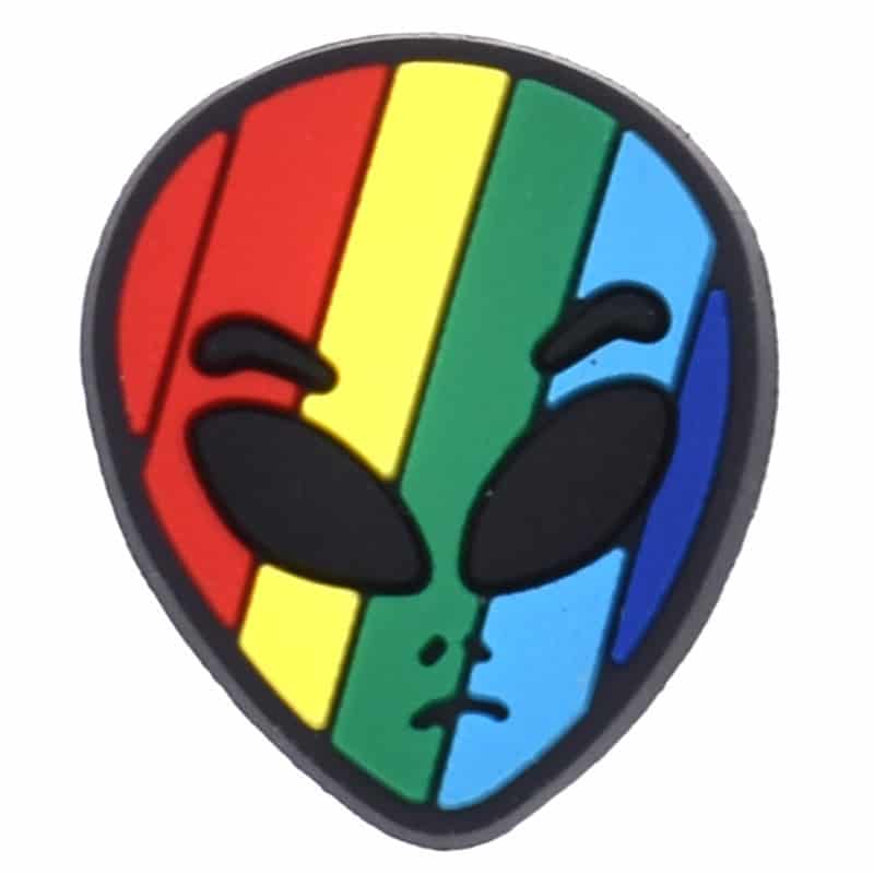 Kawaii Gay alien Footwear Charm for Clog Footwear - Rainbow Accessory UK image 0
