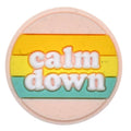 Calm Down sign Shoe Accessory for Clog Footwear - Stylish Food Gift Idea UK image 0