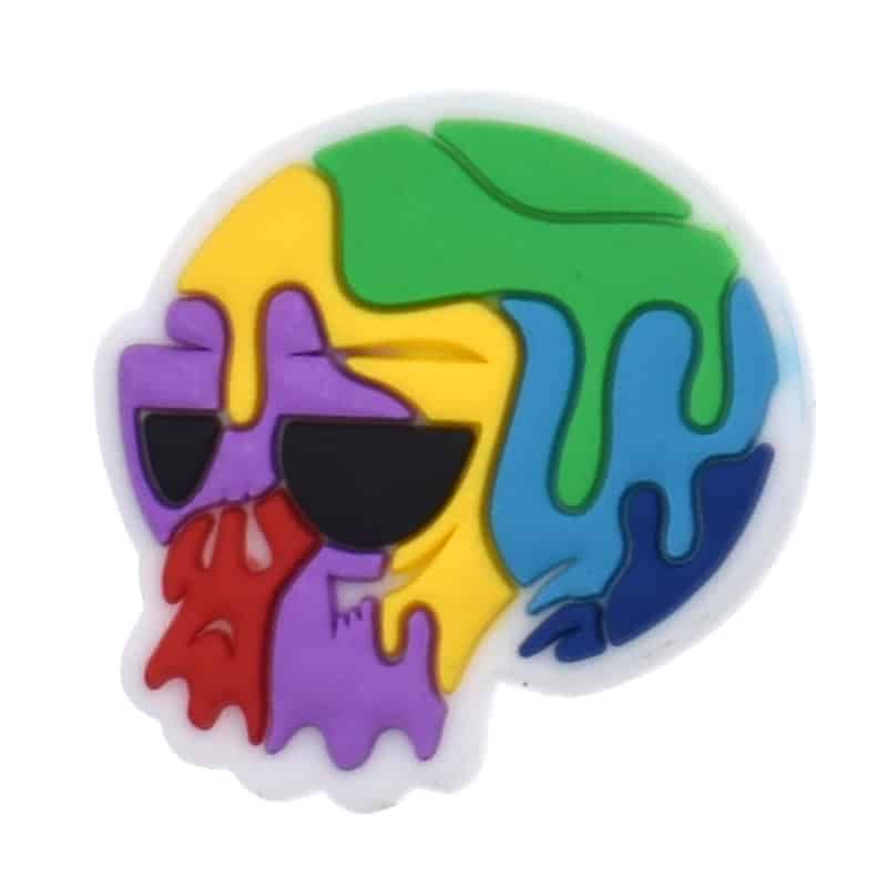 Multicoloured skull Footwear Charm for Clog Style Shoes - Funny Gift Accessory image 0