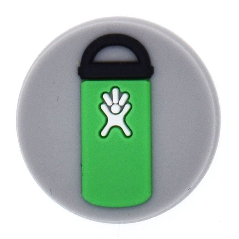 Water bottle badge green 103-13 Shoe Charm