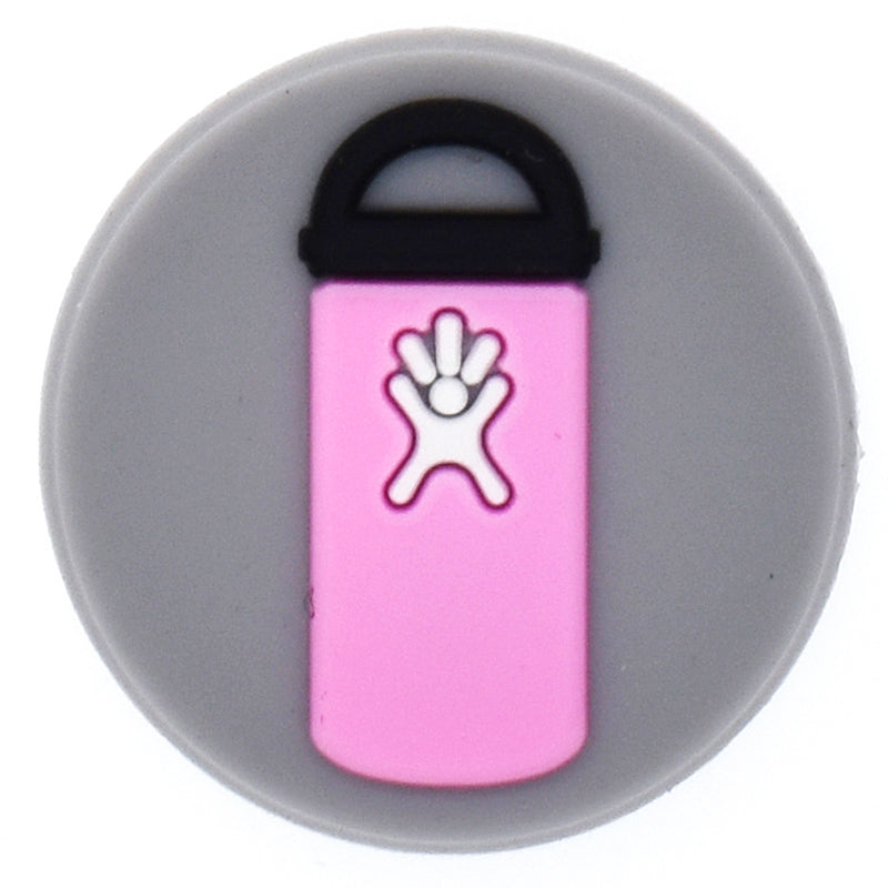 Water bottle badge pink 103-14 Shoe Charm