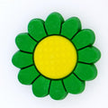 Green petals yellow centre 13-06 Shoe Charm
