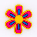 Flower - Yellow/pink/blue petals 13-15 Shoe Charm