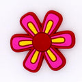 Dark pink/pink/yellow petals 13-16 Shoe Charm