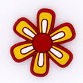 Red/yellow/white petals 13-19 Shoe Charm
