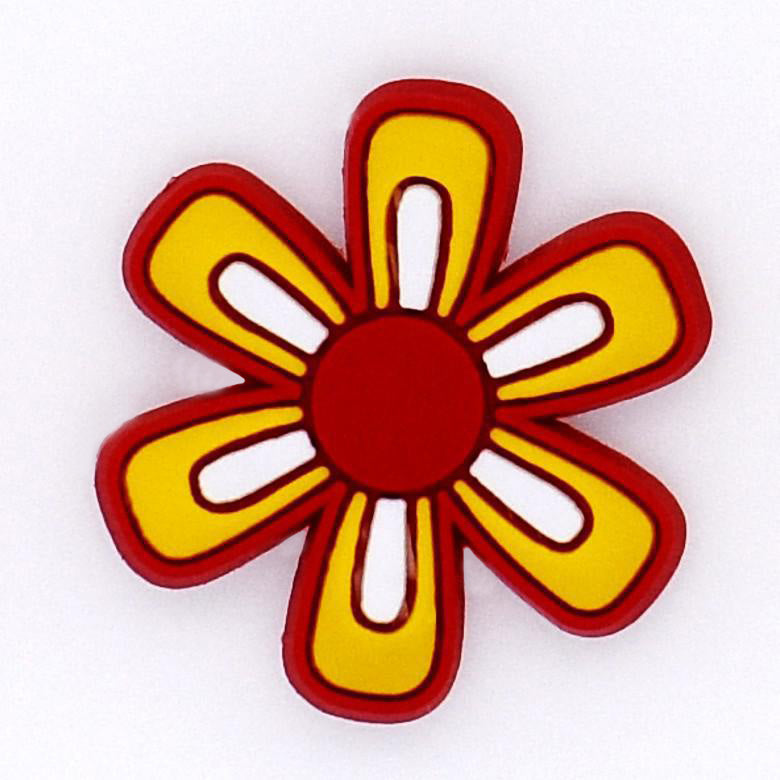 Red/yellow/white petals 13-19 Shoe Charm