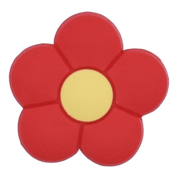 Red/yellow 5 petals 13-24 Shoe Charm