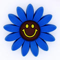 Blue/black smiley 13-31 Shoe Charm
