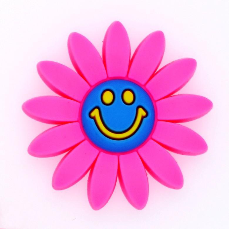 Pink/blue smiley -13-33 Shoe Charm