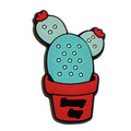 Blue cactus in red pot 13-37 Shoe Charm