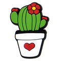 Green cactus in white pot 13-39 Shoe Charm