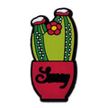Tall green cactus in red pot 13-41 Shoe Charm