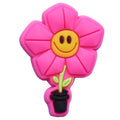Pink/yellow face  in pot 13-59 Shoe Charm