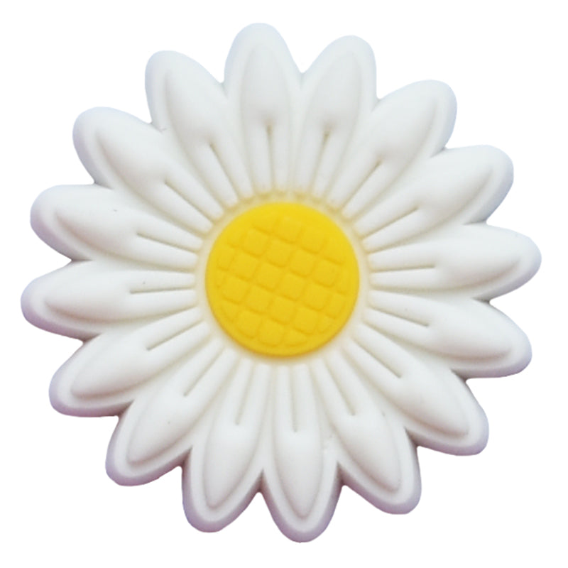 White/yellow multipetal daisy 13-64 Shoe Charm