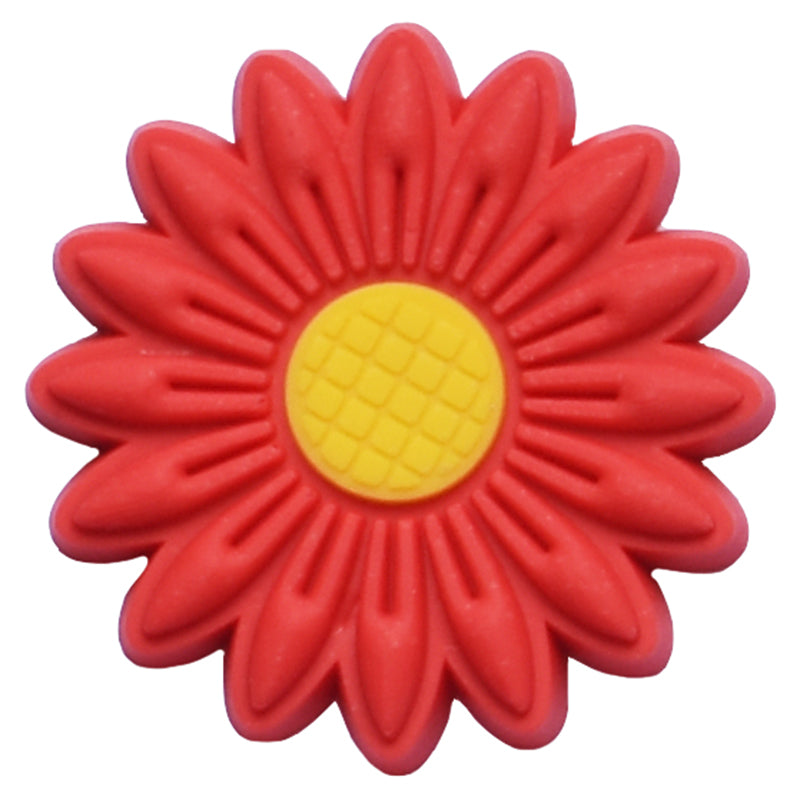 Red/yellow multipetal daisey 13-65 Shoe Charm