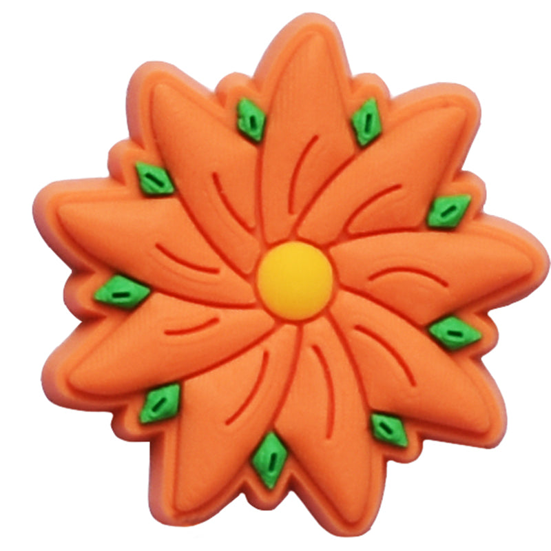 Green spot orange petals 13-67 Shoe Charm