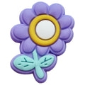 Purple/yellow white plant with leaves 13-69 Shoe Charm