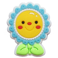 Blue/yellow smiley plant 13-73 Shoe Charm