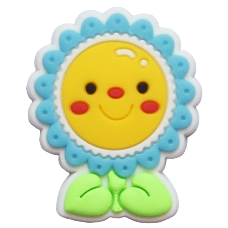 Blue/yellow smiley plant 13-73 Shoe Charm
