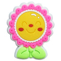 Pink/yellow smiley plant 13-75 Shoe Charm
