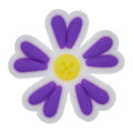 White/purple/yellow double daisey 13-91 Shoe Charm
