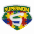 Autism SUPERMUM badge Shoe Charm 132-08