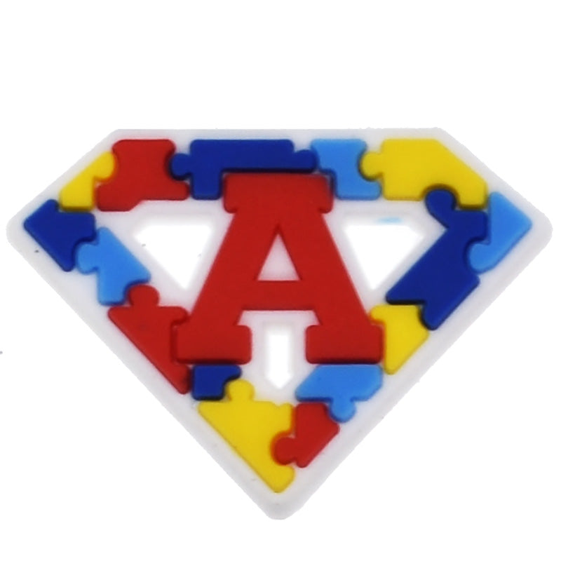Autism triangle badge sign logoShoe Charm 132-09
