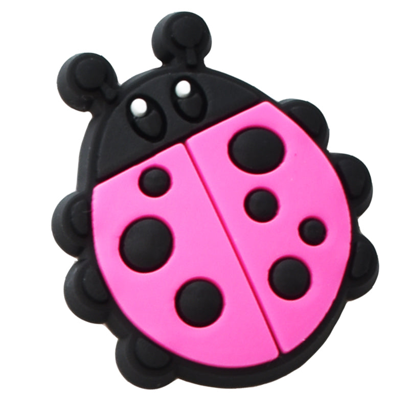 Pink Ladybird with spots 14-21 Shoe Charm