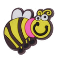 Happy bee with brown/yellow stripes 14-22 Shoe Charm