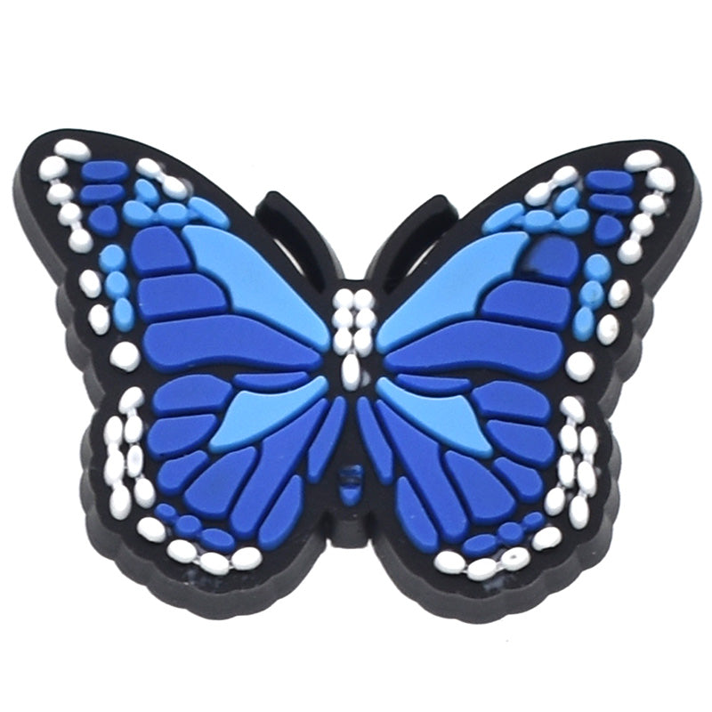 Butterfly flying blue 14-25 Shoe Charm