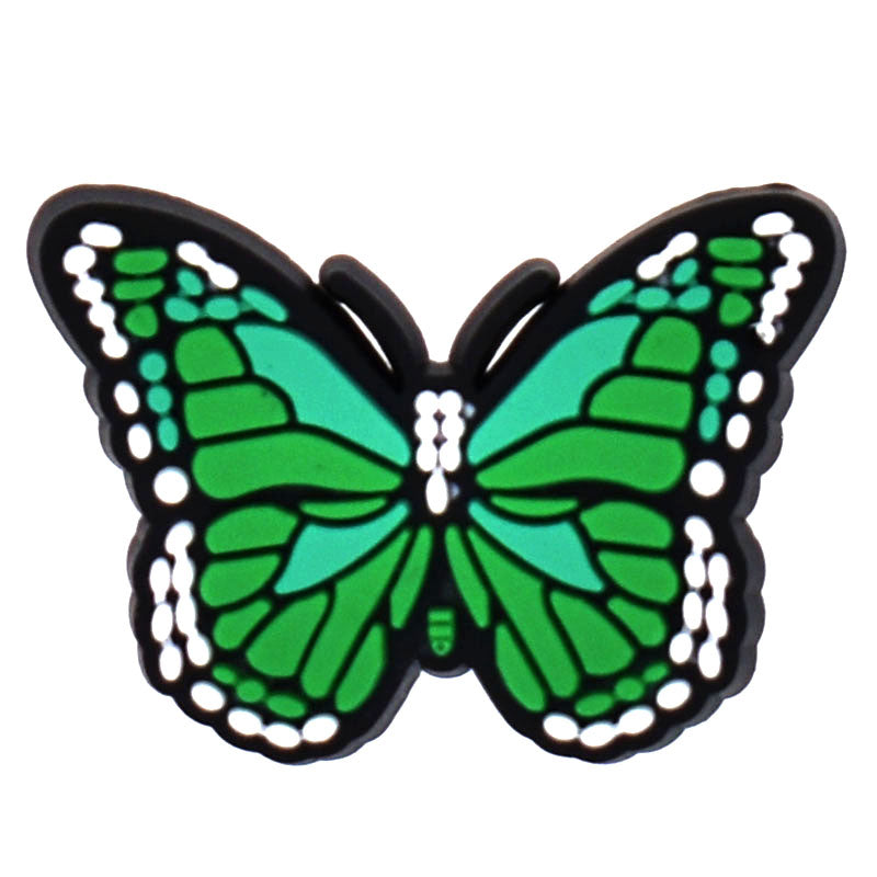 Butterfly flying green 14-28 Shoe Charm
