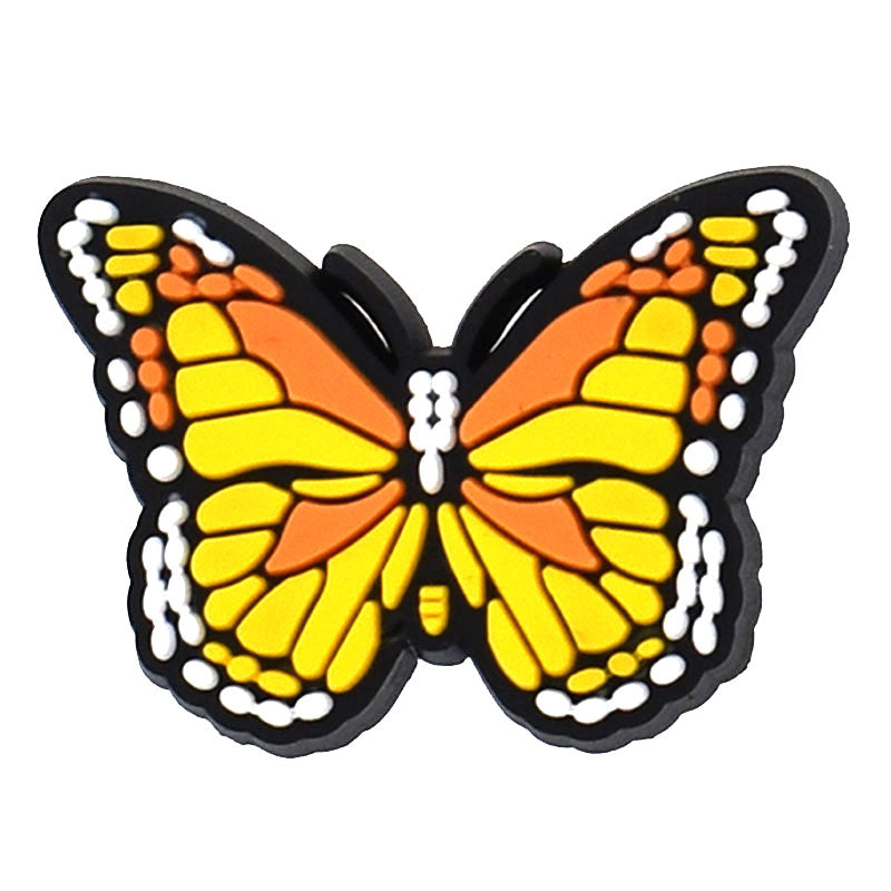 Butterfly flying yellow 14-29 Shoe Charm