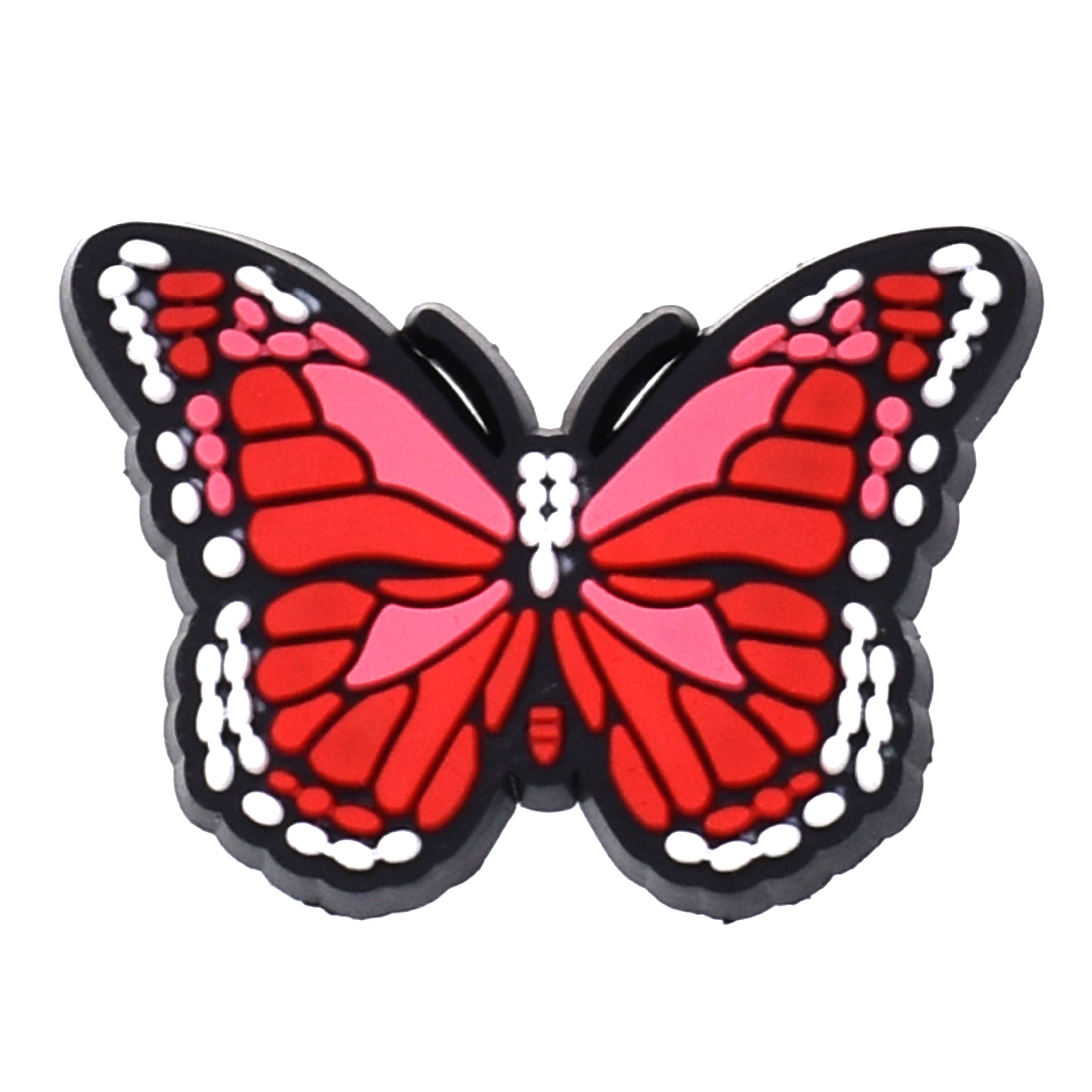 Butterfly flying red/red 14-31 Shoe Charm
