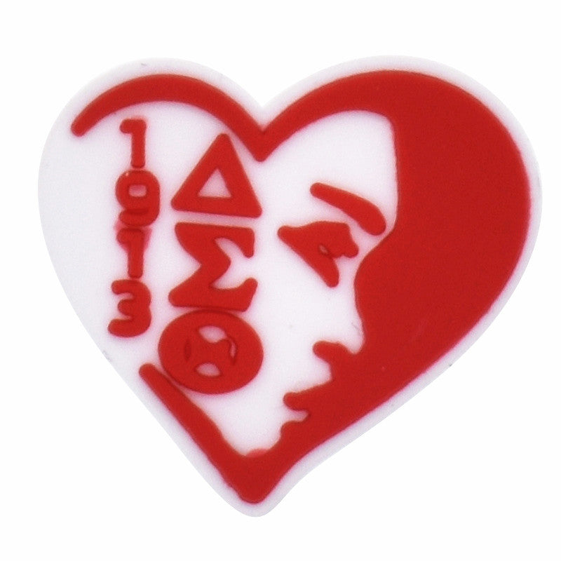Delta Sigma Theta Sorority, Inc., Face in Heart symbol 144-07 Shoe Charm