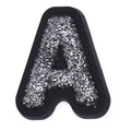 [product_title]A-Z LETTERS SILVER SPARKLE WITH BLACK FRAME